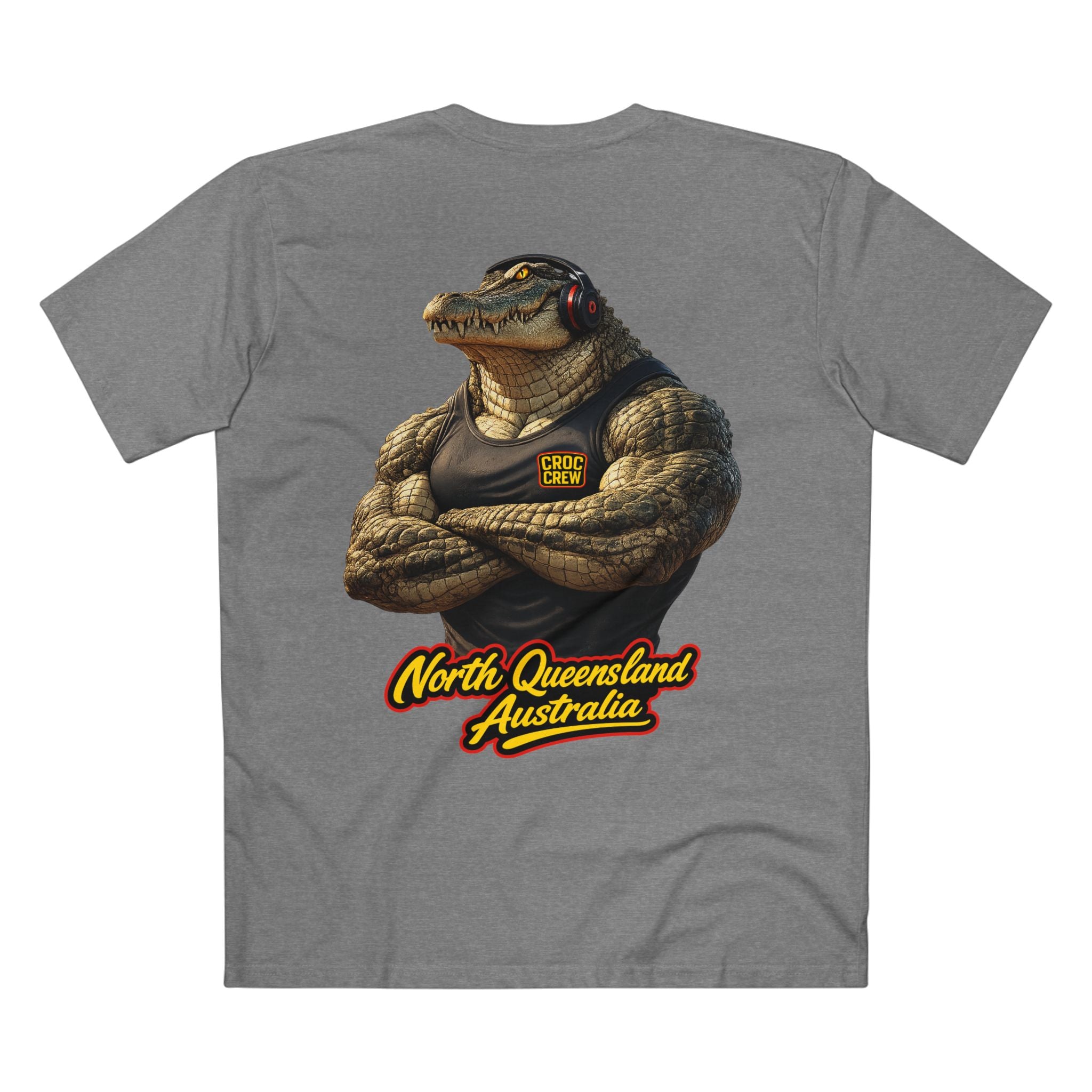 Hero Croc Merv Guns Out AS Colour Staple Tee – Far Northern Queensland Edition | Croc Crew