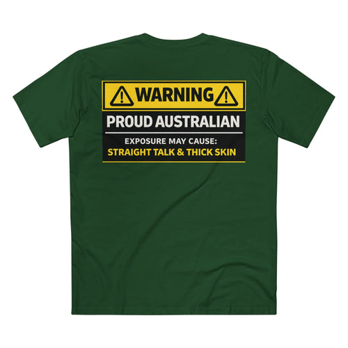Warning Proud Australian AS Colour Staple Tee – Aussie Pride Edition | Croc Crew