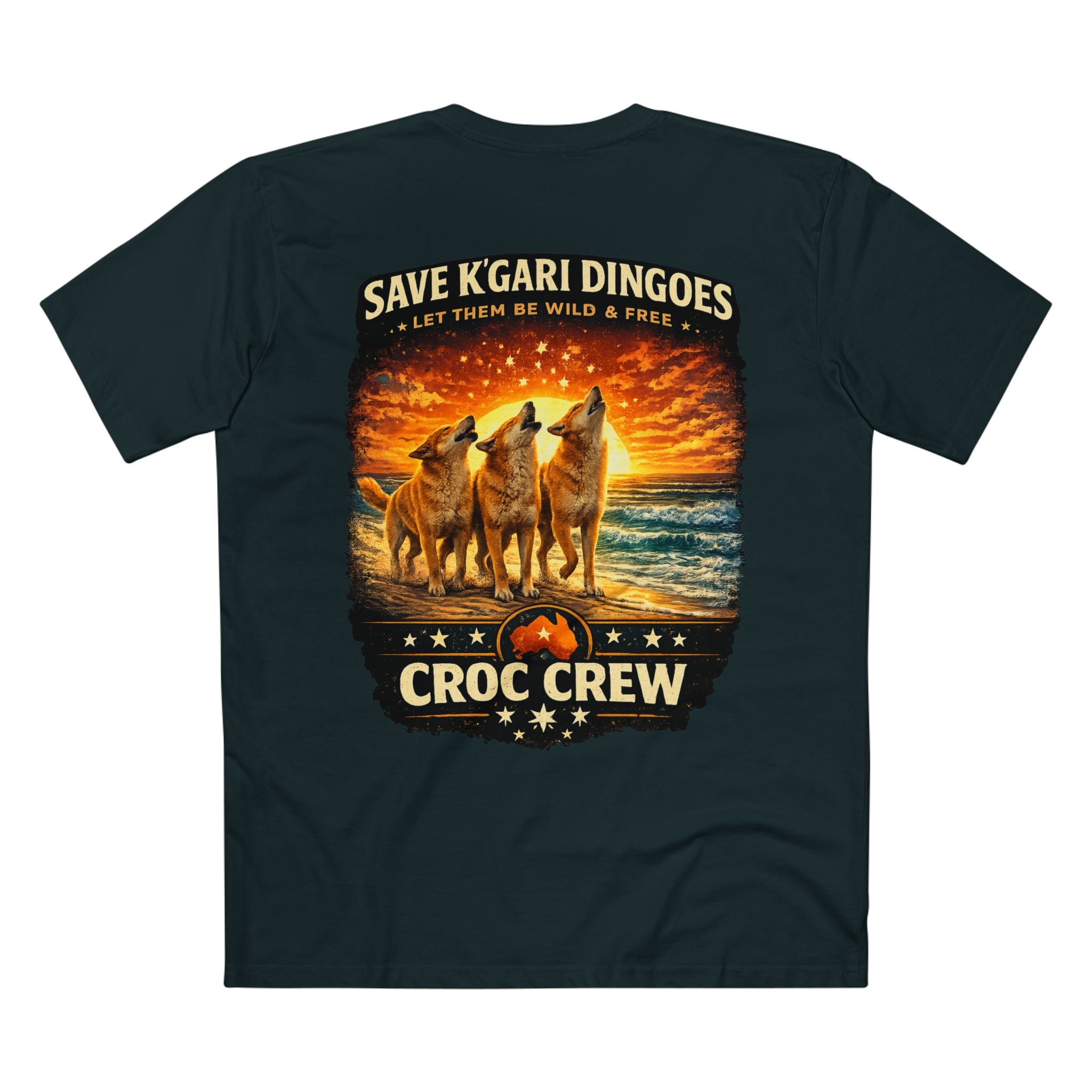 K’Gari Dingo Tee – [ Wild and Free ] AS Colour staple tee | Croc Crew Limited Collection
