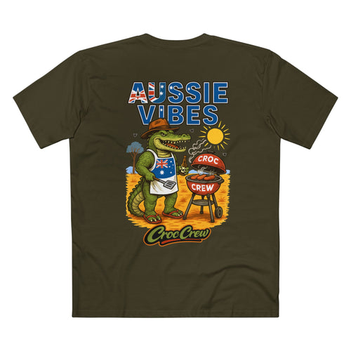 Aussie Vibes AS Colour Staple Tee – Sausages on the Barbie Edition | Croc Crew