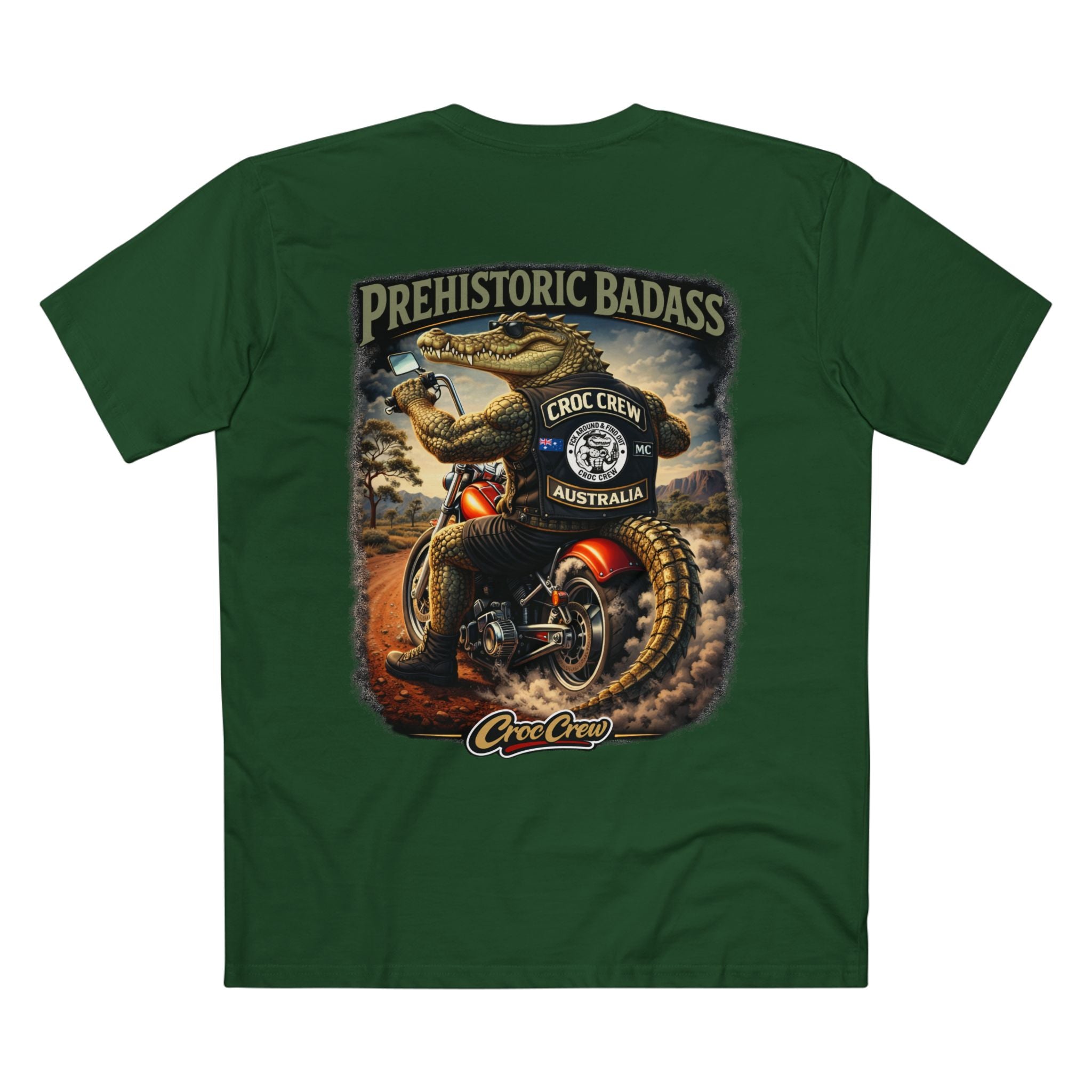 Prehistoric Badass Tee – AS Colour Staple T-Shirt  – Prehistoric Badass Croc Edition | Croc Crew
