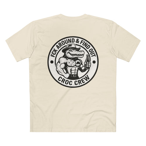 FCK Around N Find Out Hero Croc AS Colour Staple Tee – Hero Croc Edition | Croc Crew