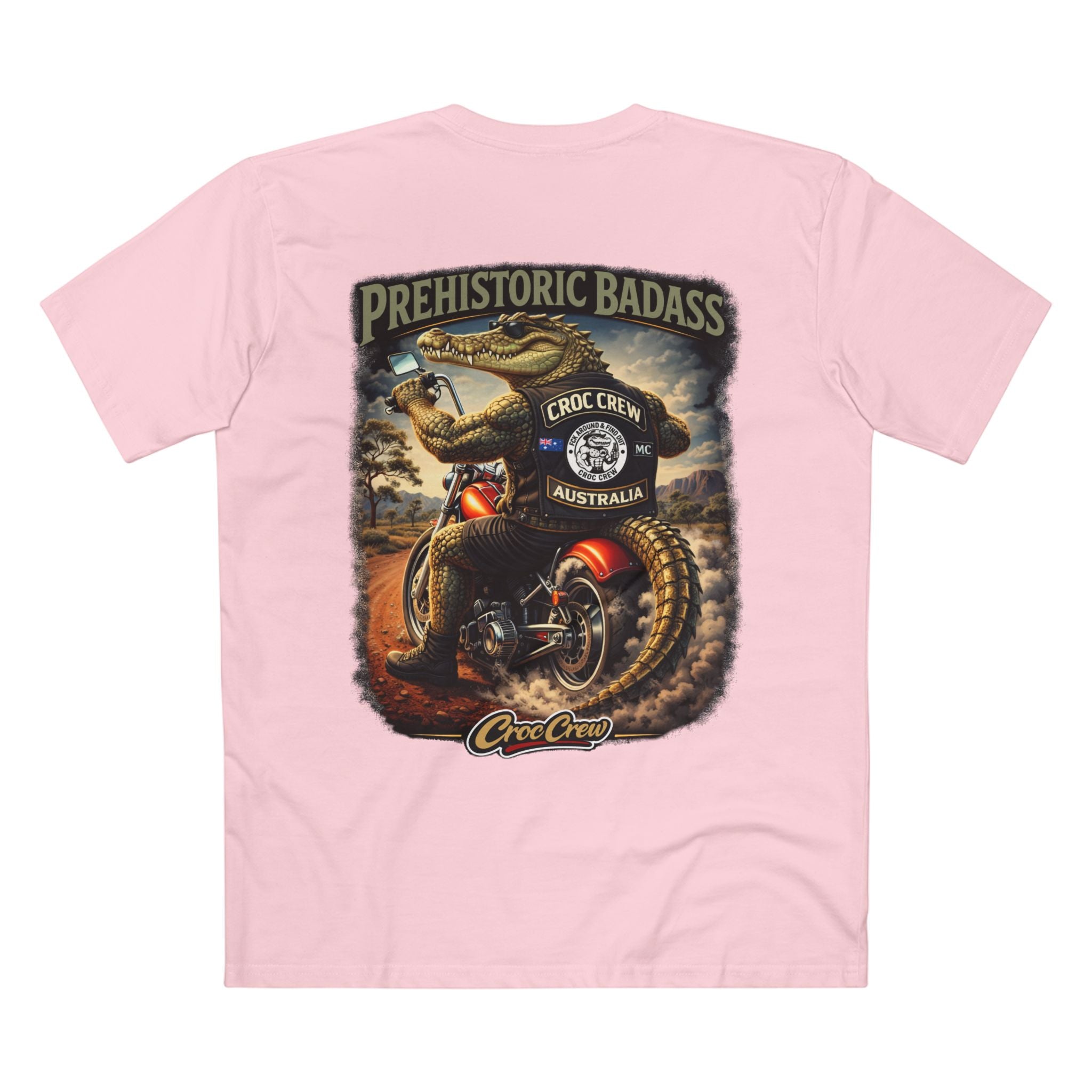 Prehistoric Badass Tee – AS Colour Staple T-Shirt  – Prehistoric Badass Croc Edition | Croc Crew