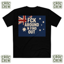 FCK Around N Find Out Australia AS Colour Staple Tee – Aussie Flag Edition | Croc Crew