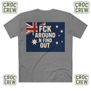 FCK Around N Find Out Australia AS Colour Staple Tee – Aussie Flag Edition | Croc Crew