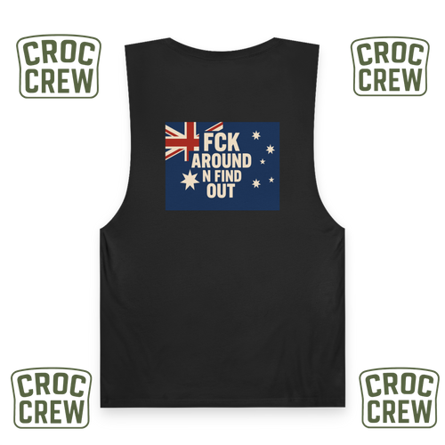 FCK AROUND N FIND OUT – AS Colour Unisex Barnard Tank top (Black) Limited Edition