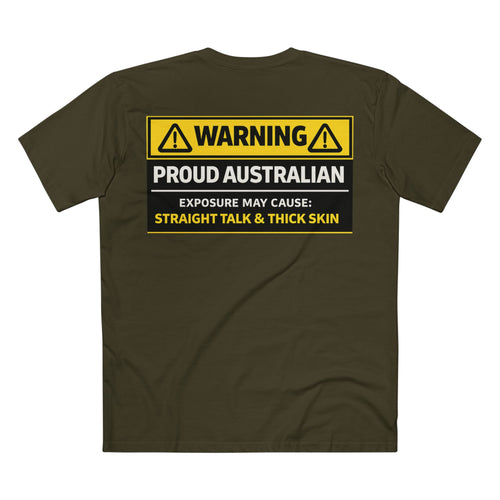 Warning Proud Australian AS Colour Staple Tee – Aussie Pride Edition | Croc Crew