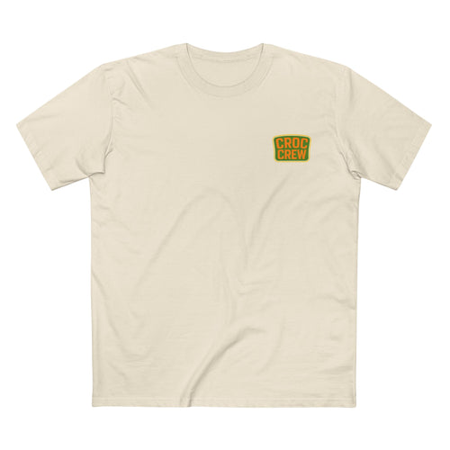 FCK Around N Find Out Croc Gold Chain AS Colour Staple Tee – Classic Merv Beer Gold Chain Croc Edition | Croc Crew