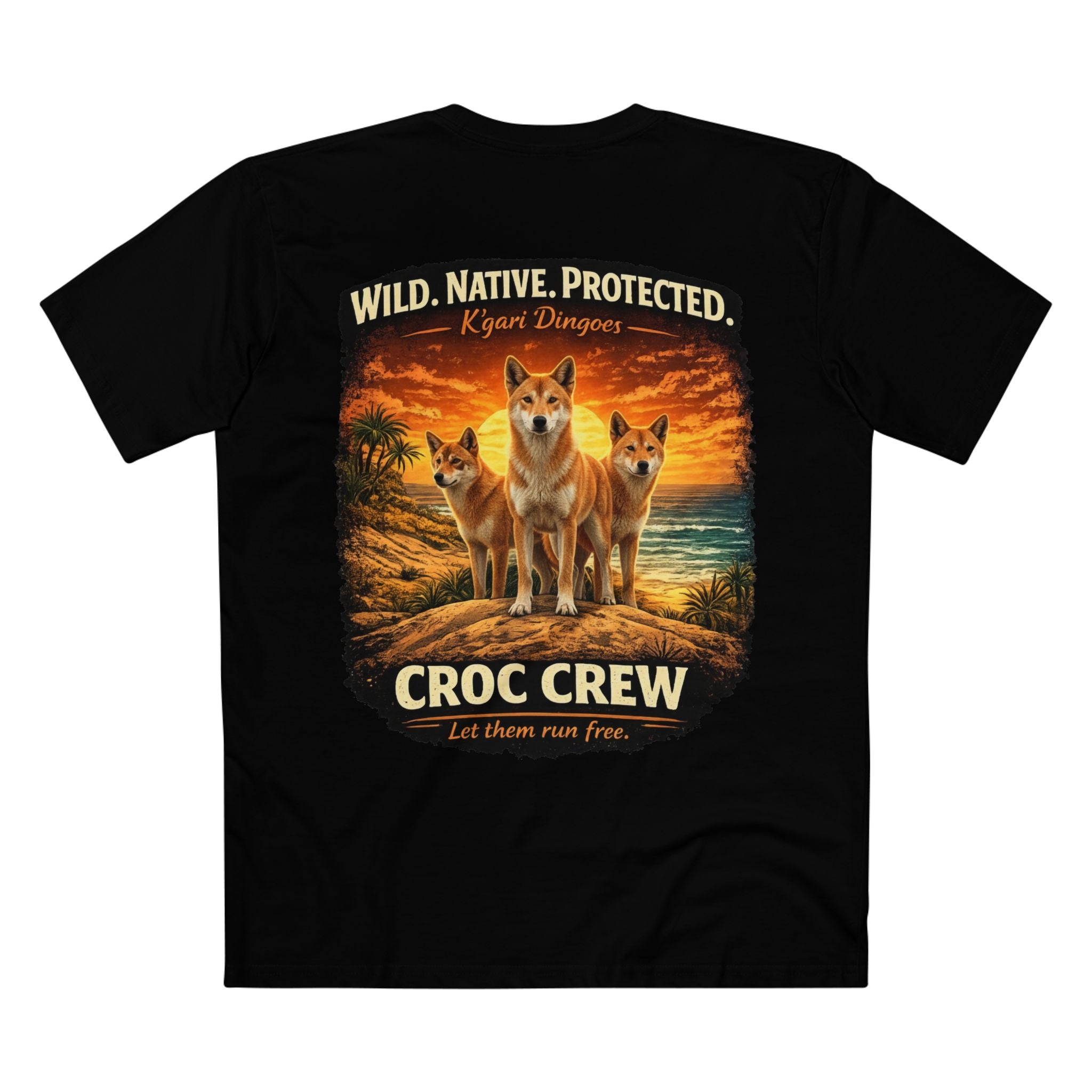 K’Gari Dingo Tee – [ Wild Native Protected ] AS Colour tee | Croc Crew Limited Collection
