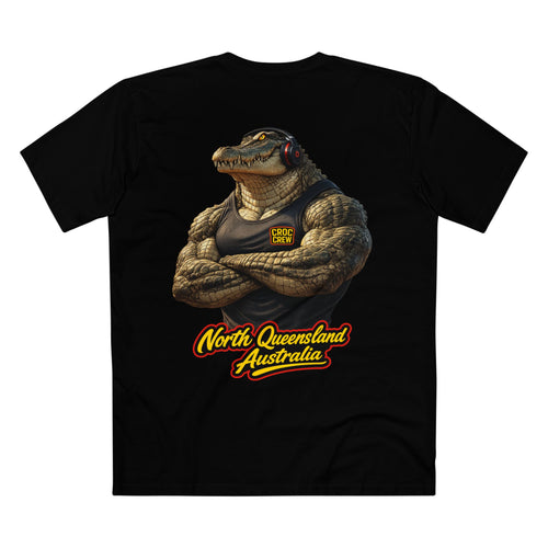 Hero Croc Merv Guns Out AS Colour Staple Tee – Far Northern Queensland Edition | Croc Crew