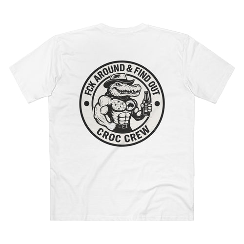 FCK Around N Find Out Hero Croc AS Colour Staple Tee – Hero Croc Edition | Croc Crew