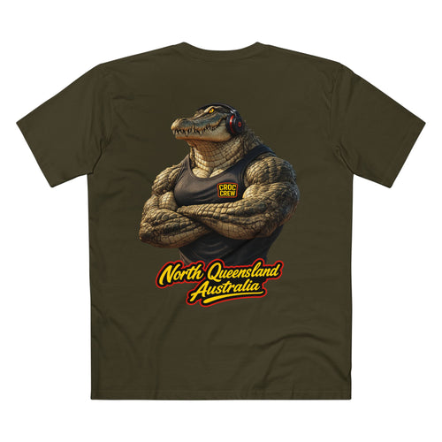 Hero Croc Merv Guns Out AS Colour Staple Tee – Far Northern Queensland Edition | Croc Crew