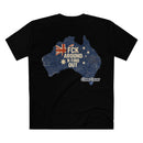 FCK Around N Find Out Australia Shape AS Colour Staple Tee – Aussie Shape Flag Edition | Croc Crew