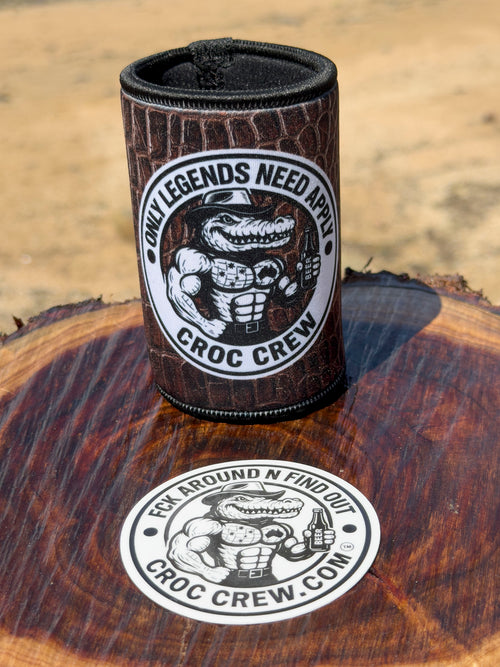 Croc Skin Stubby Cooler - Brown (Rated PG)