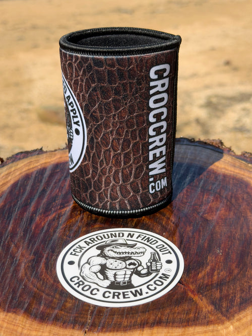 Croc Skin Stubby Cooler - Brown (Rated PG)