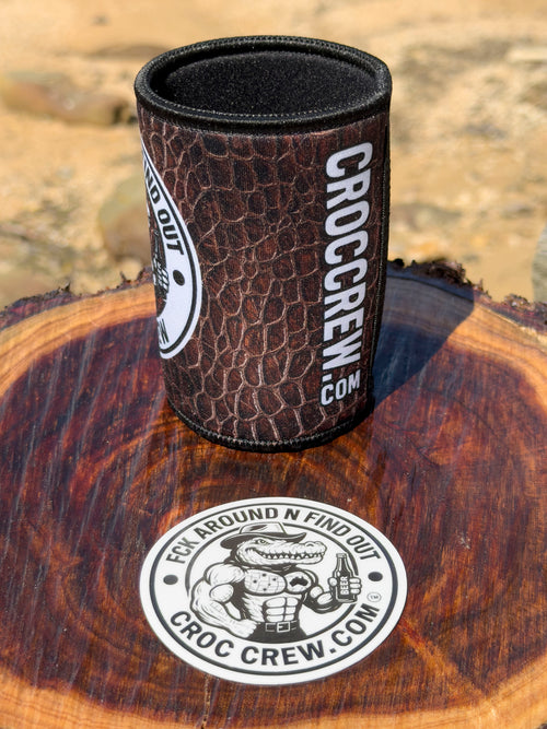 Croc Skin Stubby Cooler - Brown (Rated M+)