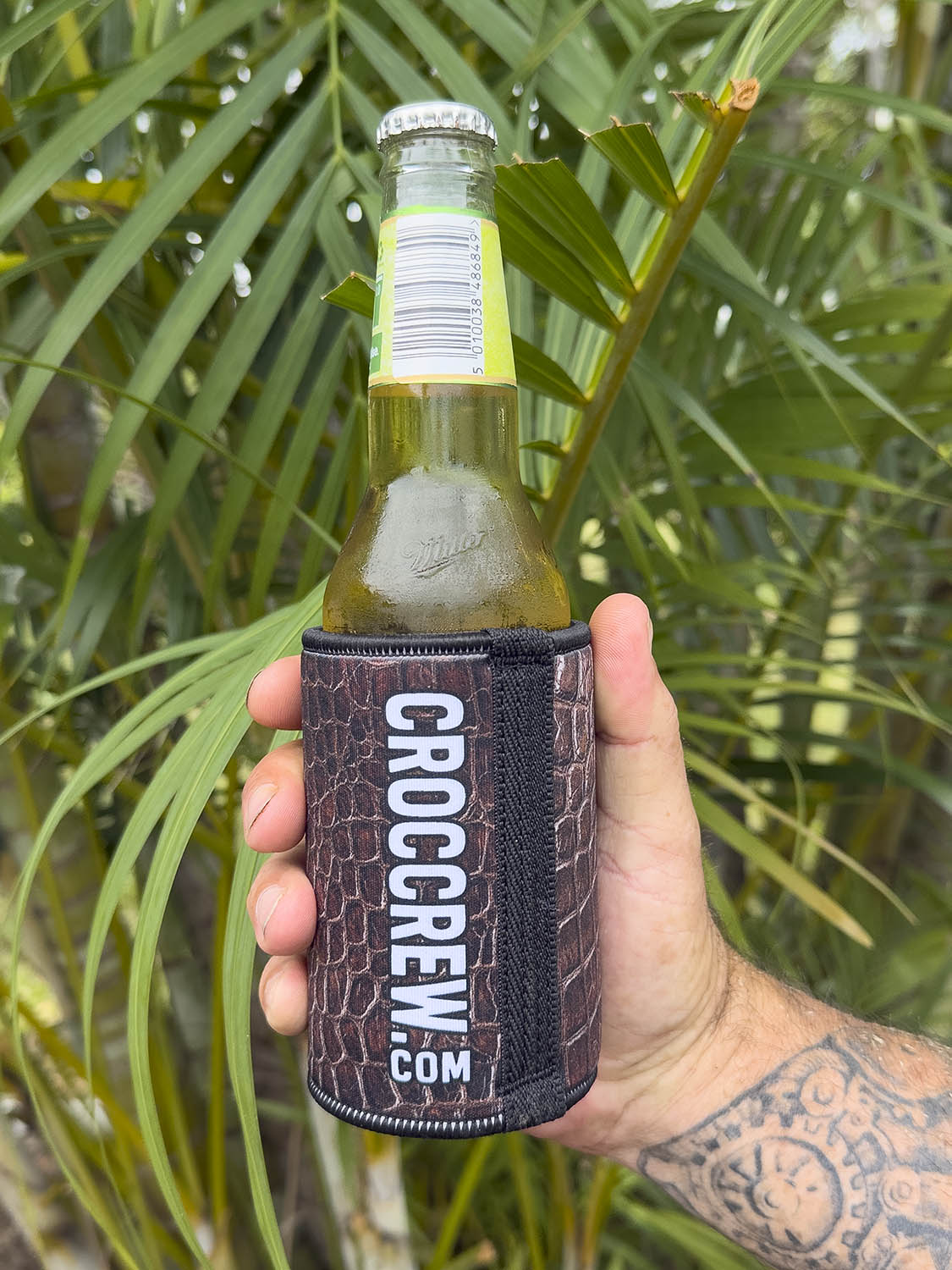 Croc Skin Stubby Cooler - Brown (Rated PG)