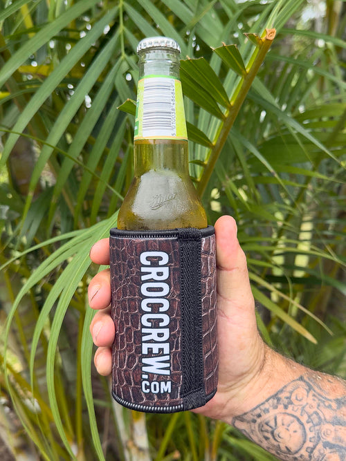 Croc Skin Stubby Cooler - Brown (Rated PG)