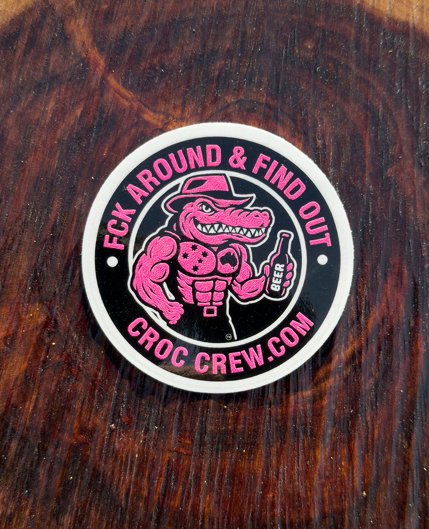 Croc Skin Stubby Cooler - Pink (Rated M+)