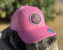 Croc Crew Pink Trucker Cap — Black & White Round FAFO Badge (Yupoong 6606C)