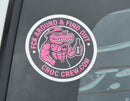 Sticker – Pink Fck Around & Find Out Croc Crew Logo (Rated M+)