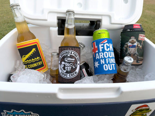 Croc Crew Trilogy - Stubby Cooler + Sticker bundle (Rated M+)